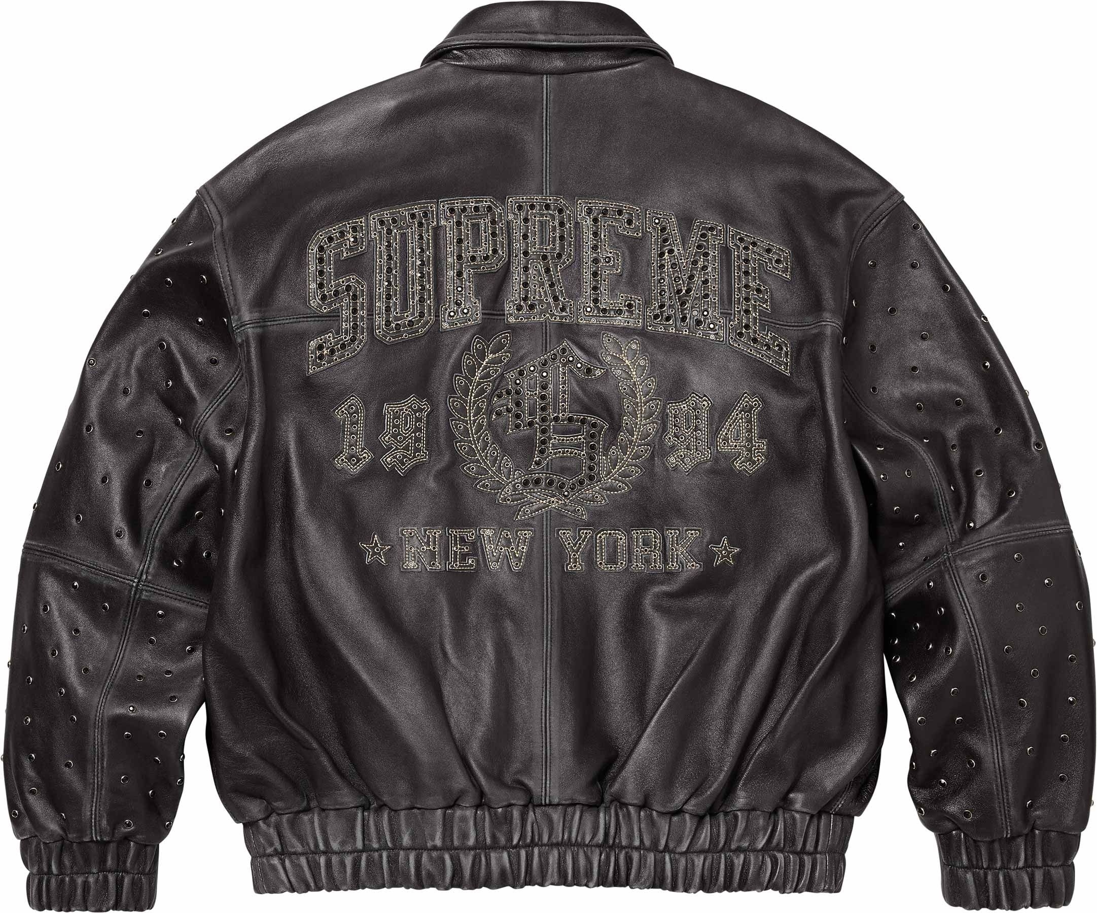 Gem Studded Leather Jacket view 9